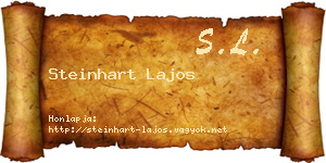 Steinhart Lajos névjegykártya
